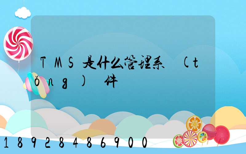 TMS是什么管理系統(tǒng)軟件