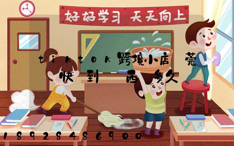 tiktok跨境小店東莞倉發快遞到馬來西亞多久