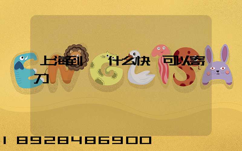 上海到廣東什么快遞可以寄刀