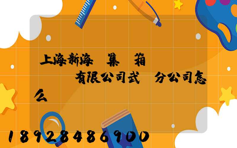上海新海豐集裝箱運(yùn)輸有限公司武漢分公司怎么樣