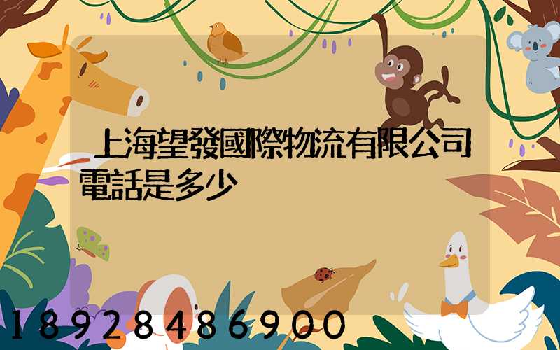 上海望發國際物流有限公司電話是多少