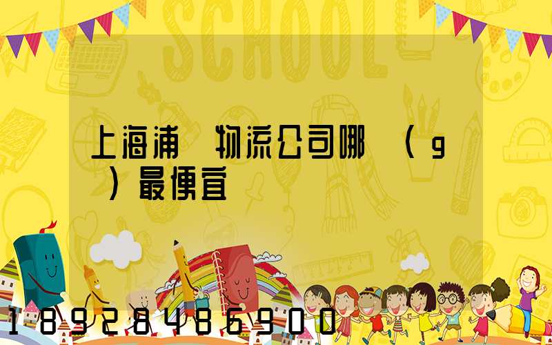 上海浦東物流公司哪個(gè)最便宜