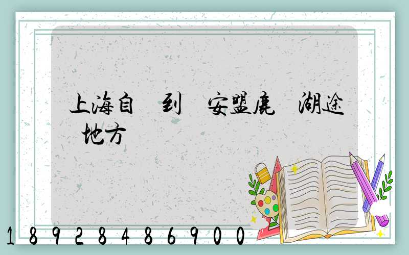 上海自駕到興安盟鹿鳴湖途徑地方