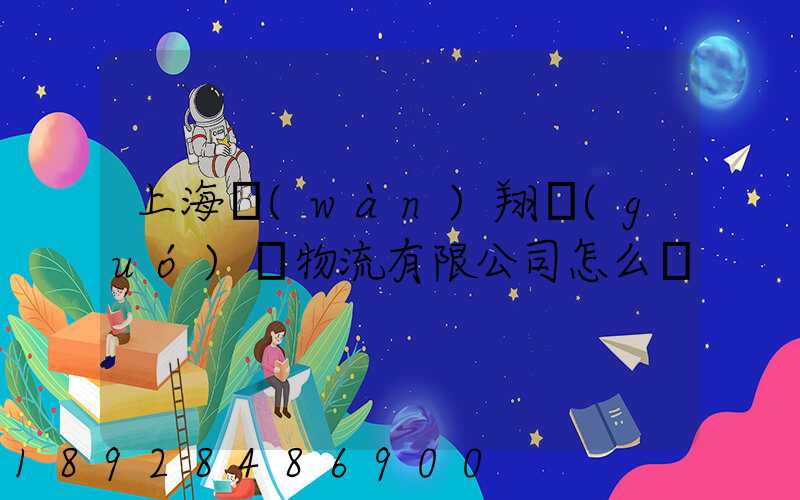 上海萬(wàn)翔國(guó)際物流有限公司怎么樣