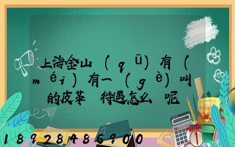 上海金山區(qū)有沒(méi)有一個(gè)叫華豐的皮革廠待遇怎么樣呢