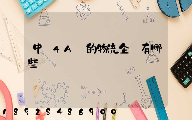 中國4A級的物流企業有哪些