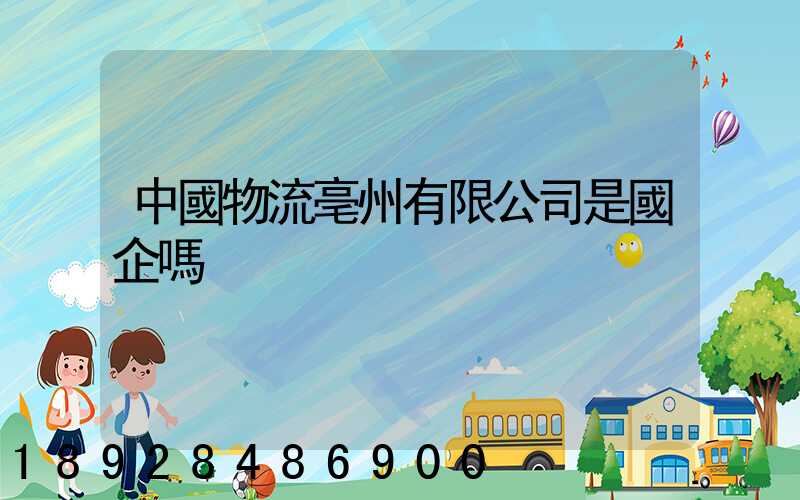 中國物流亳州有限公司是國企嗎