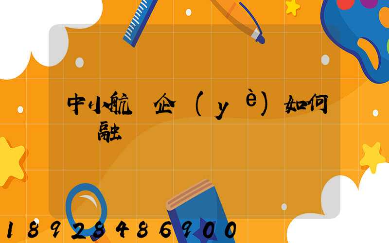 中小航運企業(yè)如何應對融資難