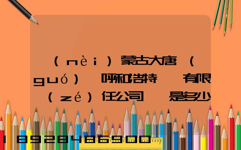 內(nèi)蒙古大唐國(guó)際呼和浩特鋁電有限責(zé)任公司電話是多少