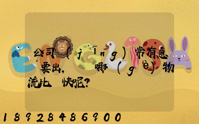 公司經(jīng)常有急貨要出，請問哪個(gè)物流比較快呢？