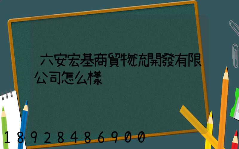 六安宏基商貿物流開發有限公司怎么樣