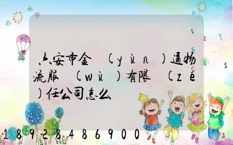 六安市金運(yùn)通物流服務(wù)有限責(zé)任公司怎么樣