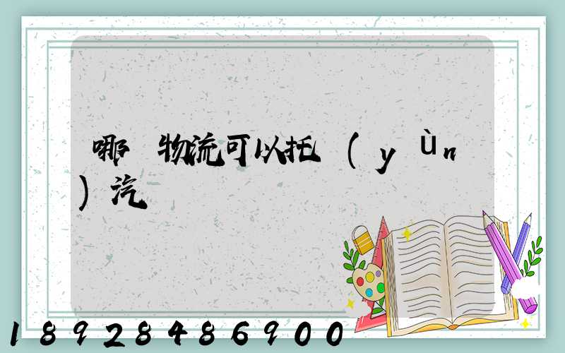 哪個物流可以托運(yùn)汽車