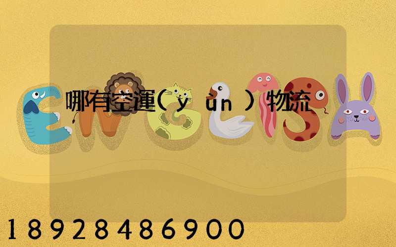 哪有空運(yùn)物流