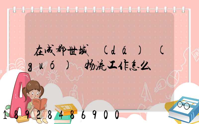 在成都世域達(dá)國(guó)際物流工作怎么樣
