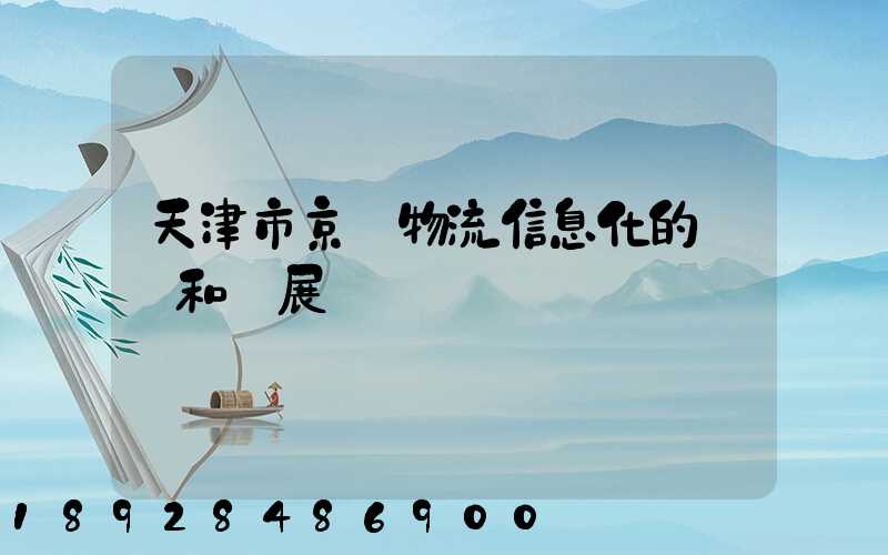 天津市京東物流信息化的現狀和發展