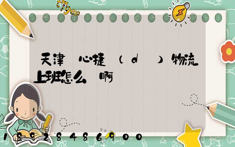 天津順心捷達(dá)物流上班怎么樣啊