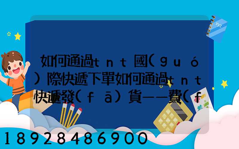 如何通過tnt國(guó)際快遞下單如何通過tnt快遞發(fā)貨——費(fèi)用多少