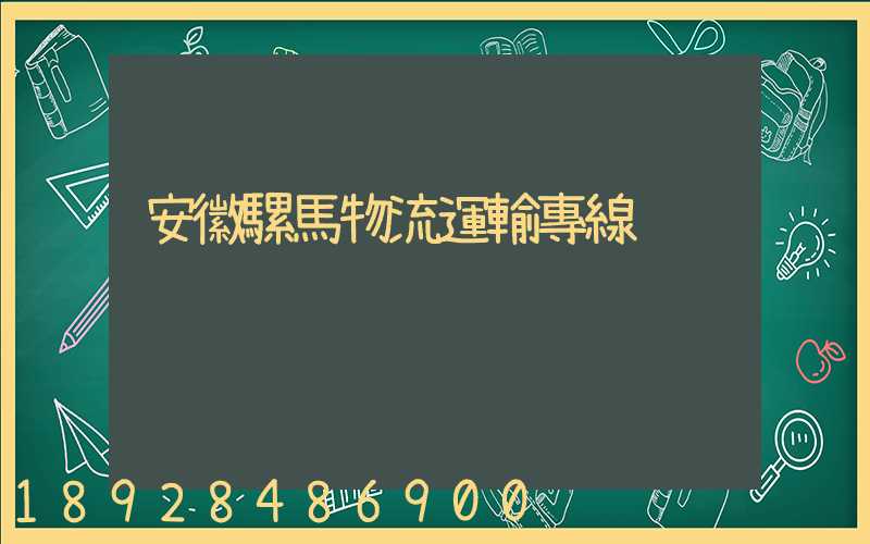 安徽騾馬物流運輸專線