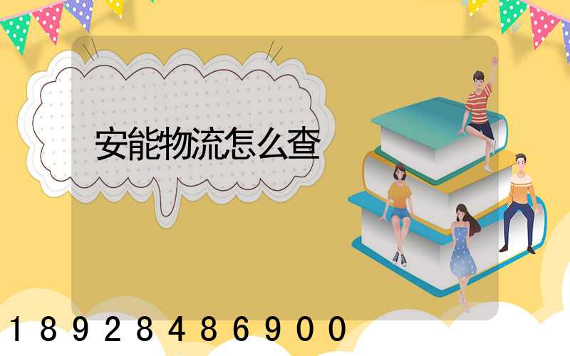 安能物流怎么查