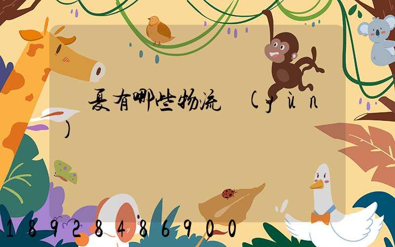 寧夏有哪些物流運(yùn)輸