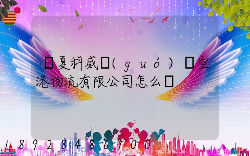 寧夏科威國(guó)際空港物流有限公司怎么樣