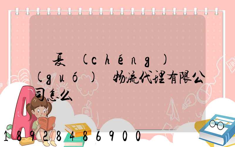 寧夏誠(chéng)鐵國(guó)際物流代理有限公司怎么樣
