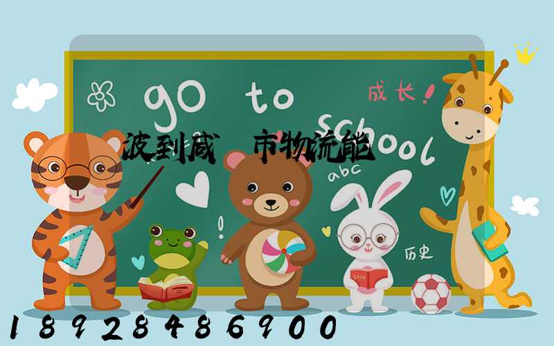 寧波到咸寧市物流能運嗎