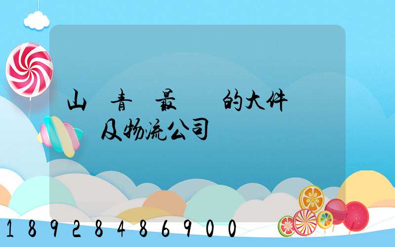 山東青島最專業的大件運輸車隊及物流公司