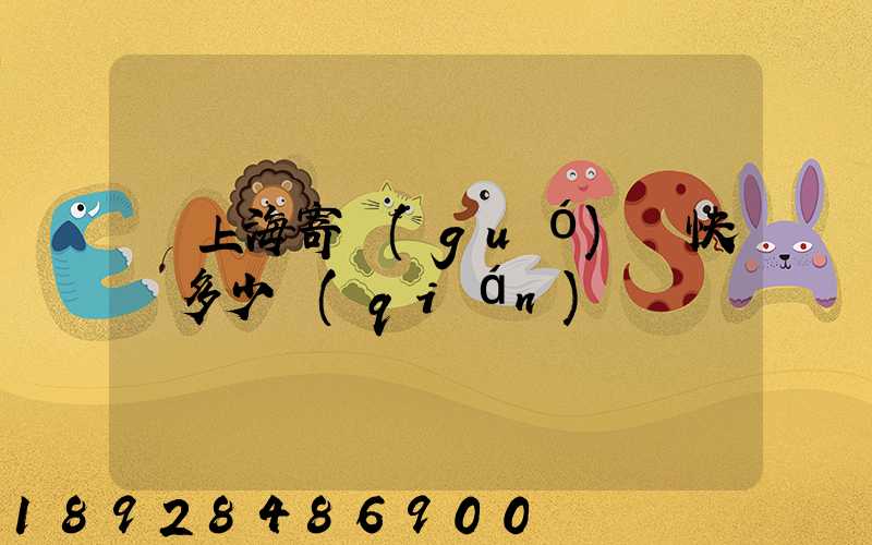 從上海寄國(guó)際快遞多少錢(qián)