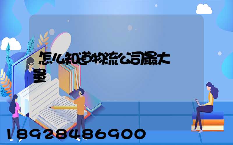 怎么知道物流公司最大貨運量
