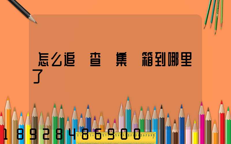 怎么追蹤查詢集裝箱到哪里了