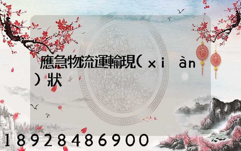 應急物流運輸現(xiàn)狀