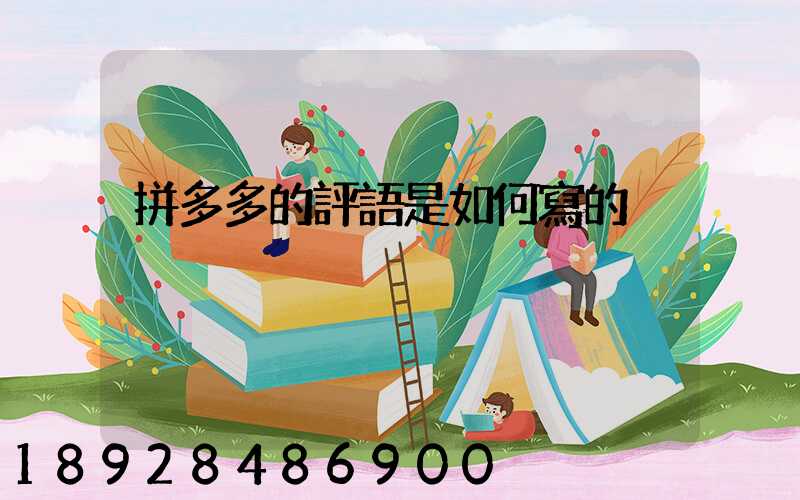 拼多多的評語是如何寫的