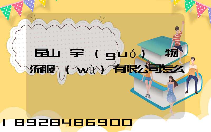 昆山瀚宇國(guó)際物流服務(wù)有限公司怎么樣