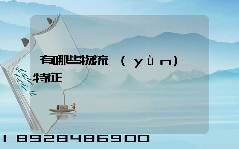 有哪些物流運(yùn)輸特征