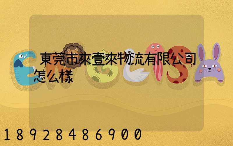 東莞市來壹來物流有限公司怎么樣