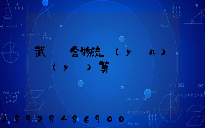 武漢綜合物流運(yùn)輸預(yù)算