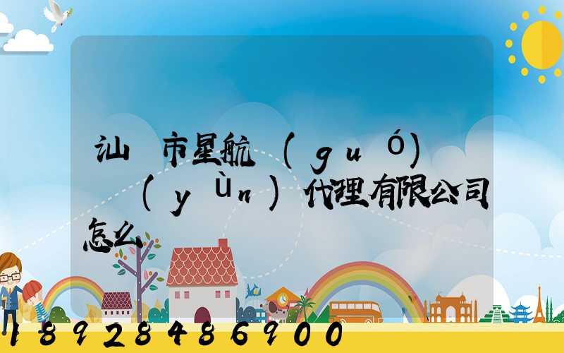 汕頭市星航國(guó)際貨運(yùn)代理有限公司怎么樣