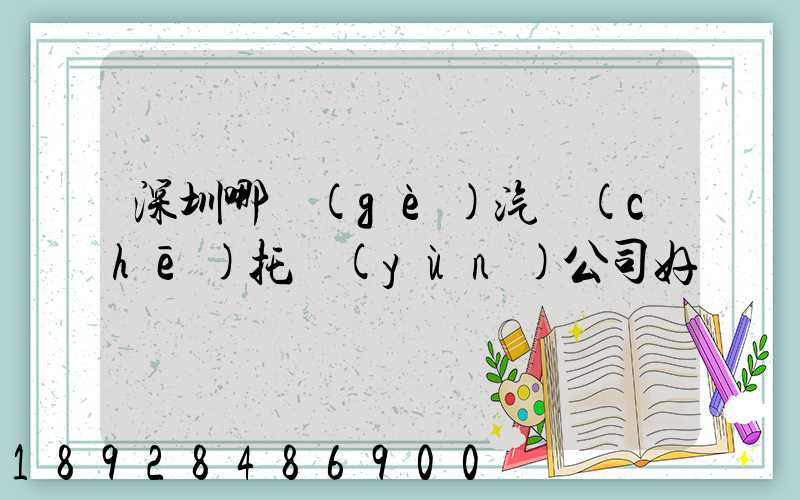 深圳哪個(gè)汽車(chē)托運(yùn)公司好