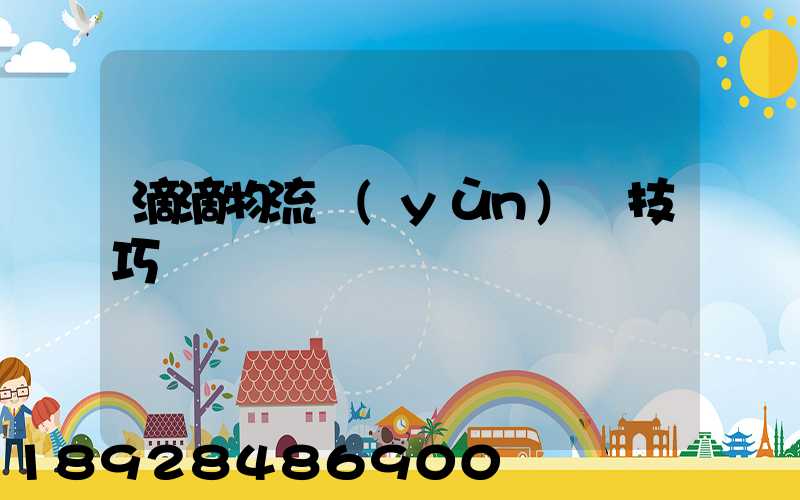 滴滴物流運(yùn)輸技巧視頻