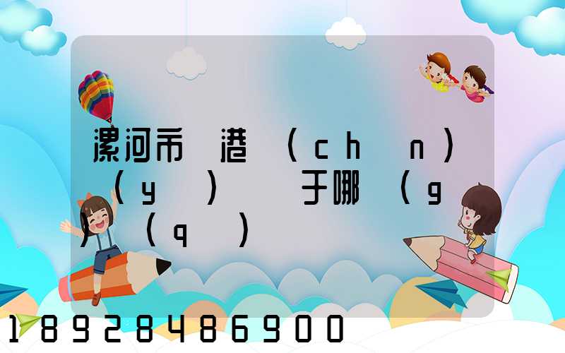 漯河市臨港產(chǎn)業(yè)園屬于哪個(gè)區(qū)