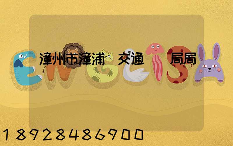 漳州市漳浦縣交通運輸局局長