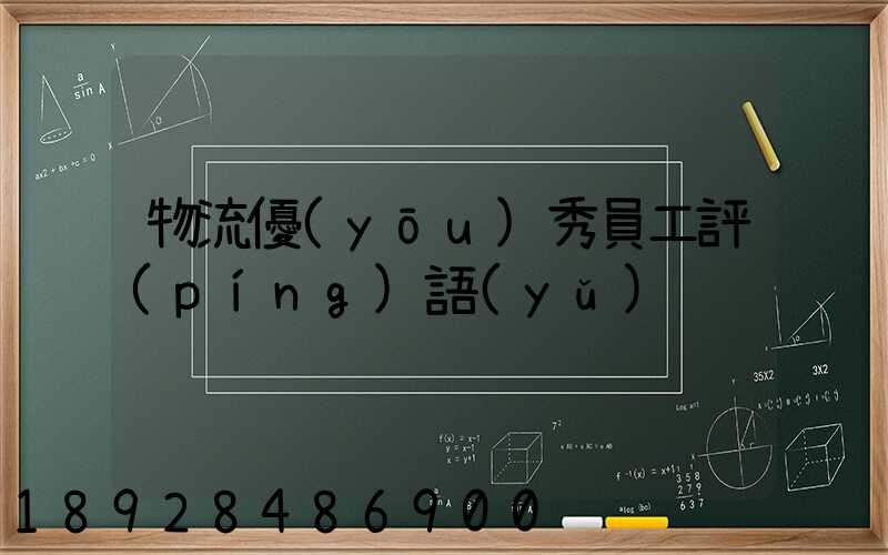 物流優(yōu)秀員工評(píng)語(yǔ)