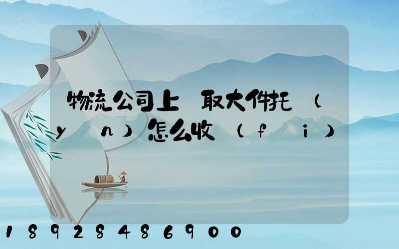 物流公司上門取大件托運(yùn)怎么收費(fèi)
