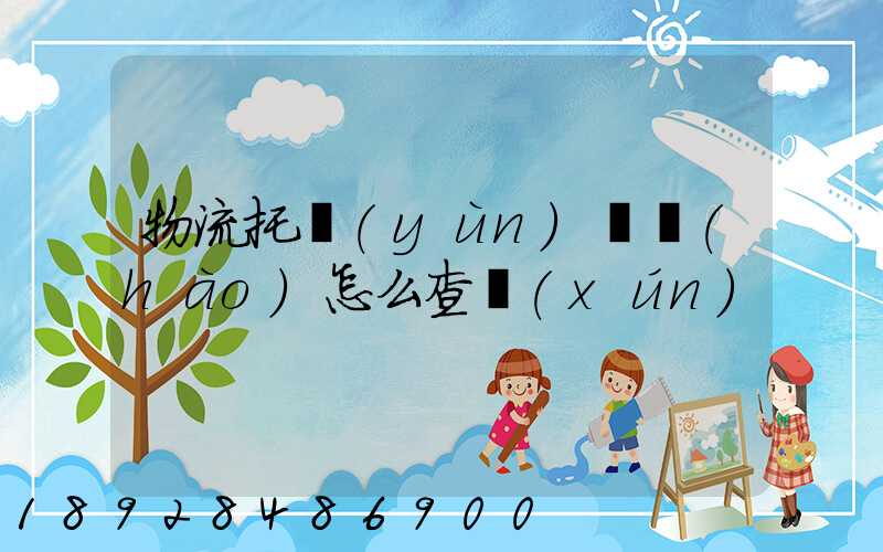 物流托運(yùn)單號(hào)怎么查詢(xún)