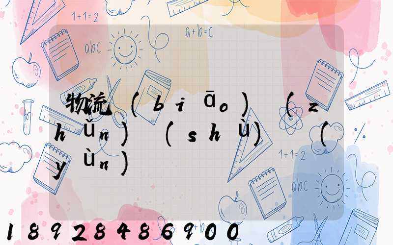 物流標(biāo)準(zhǔn)術(shù)語運(yùn)輸