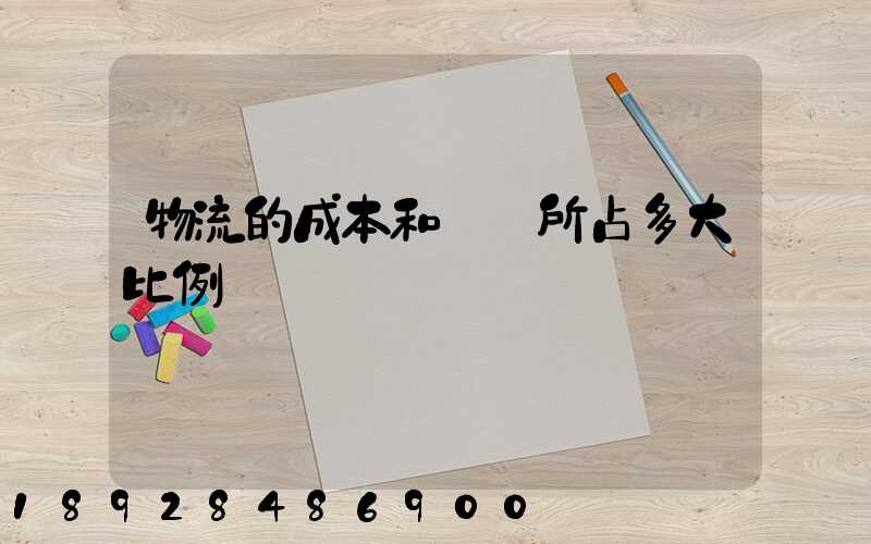 物流的成本和運輸所占多大比例
