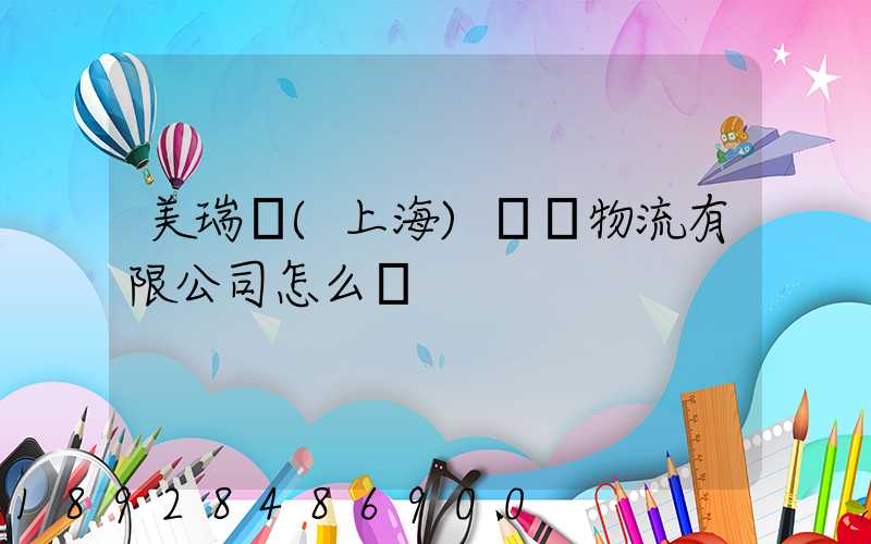美瑞邇(上海)國際物流有限公司怎么樣