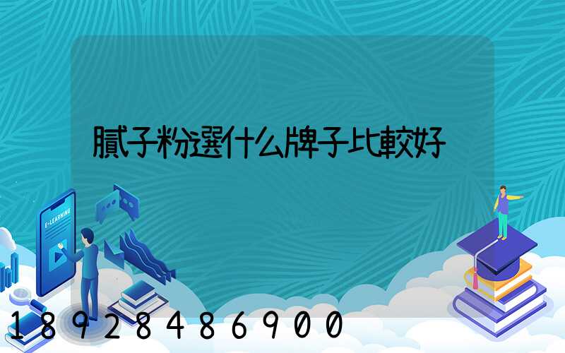 膩子粉選什么牌子比較好